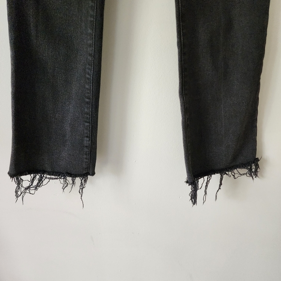 Madewell Cali Demi-Boot Raw Hem Black Jeans Size 25 - Picture 5 of 11